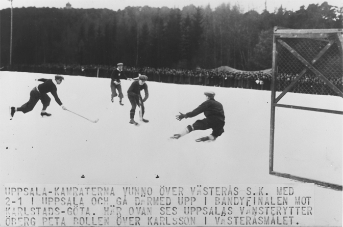 Bror Öberg gör 2-1 i semifinalen mot Västerås SK.